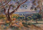Landscape with Figures, near Cagnes, Pierre-Auguste Renoir - plakat 91,5x61 cm
