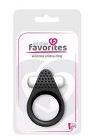 pierścień erekcyjny wibrujący silikonowy dream toys czarny