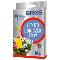 BROS Lep do doniczek żółty 10szt Pułapka na mszyce mączliki wciornastki kwiaty