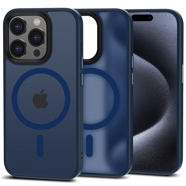 TECH-PROTECT MAGMAT MAGSAFE IPHONE 15 PRO MATTE NAVY zdjęcie 1