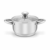 GARNEK indukcja gaz z pokrywką MAŁY STALOWY Tadar Cori 16 cm 1,8l