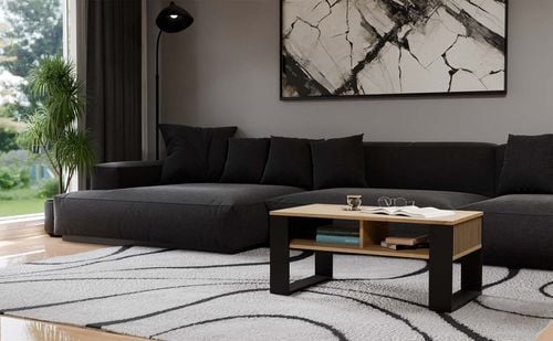 Ława Modern 2P SLIM DĄB ARTISAN CZARNY na Arena.pl