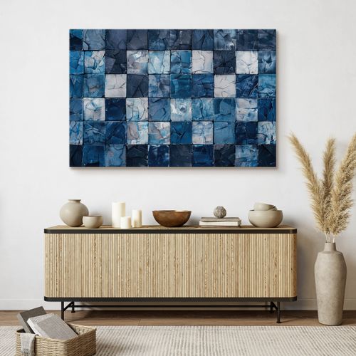 Obraz Ścienny Do Salonu Geometryczna Mozaika Abstrakcja 90cm x 60cm na Arena.pl