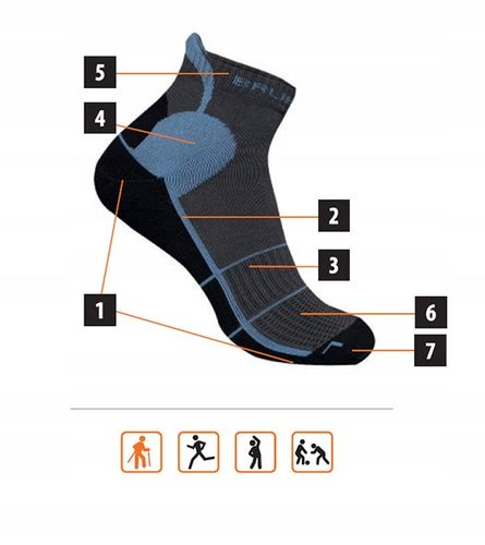 Skarpety męskie BRUBECK z jonami srebra TERMOAKTYWNE ODDYCHAJĄCE CZARNE na Arena.pl