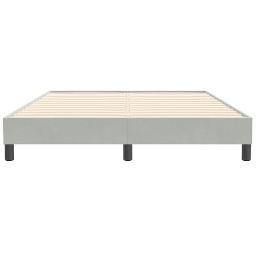 Łóżko Box Spring bez materaca Jasnoszary 160x210 cm Aksamit na Arena.pl
