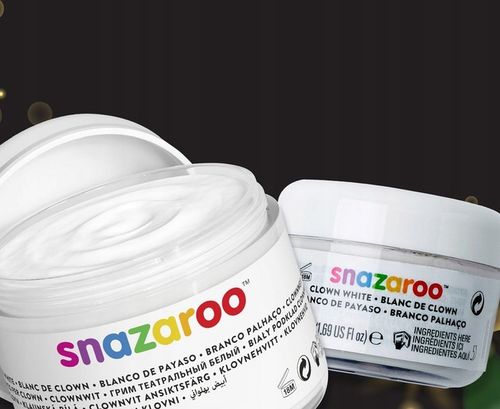 Profesjonalna Farba do Malowania Twarzy i Ciała Biała White 50 ml Snazaroo na Arena.pl