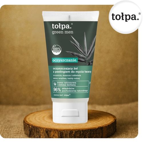 Oczyszczający Żel z Peelingiem do Mycia Twarzy Męski Green Men 150 ml Tołpa na Arena.pl