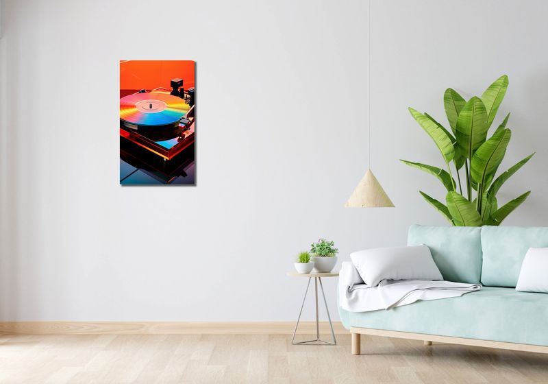 Obraz 40x70cm Wibracje Retro Winyli zdjęcie 2