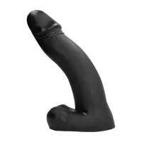 all black ab62 - czarna anatomiczna forma intymna, 45 cm