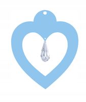 Z16a Zawieszka ozdoba ażurowa serce kryształ BŁĘKI