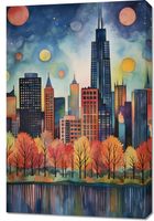 Obraz 60x90cm Panorama Malowniczego Miasta