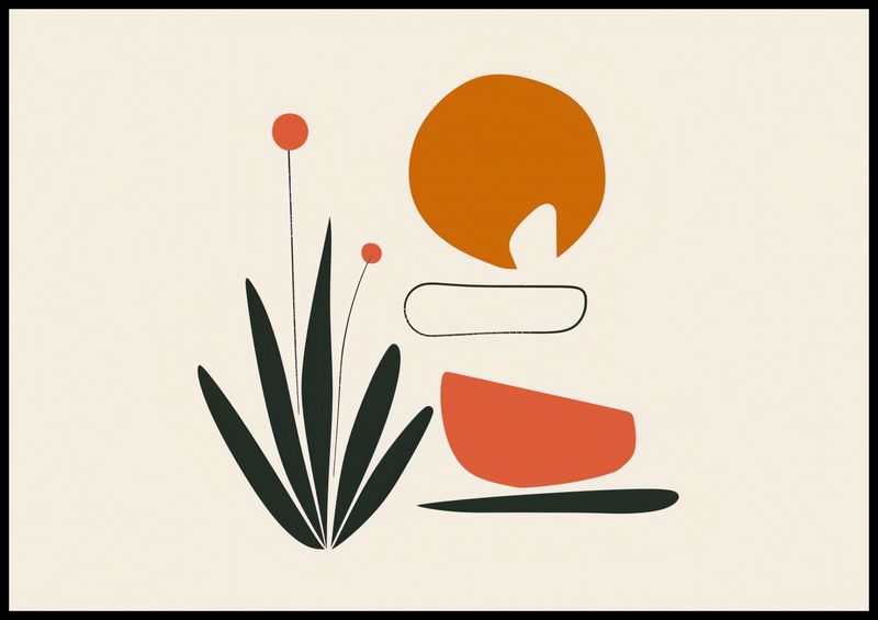 Plakat 100x70cm Abstrakcyjny Zen zdjęcie 2