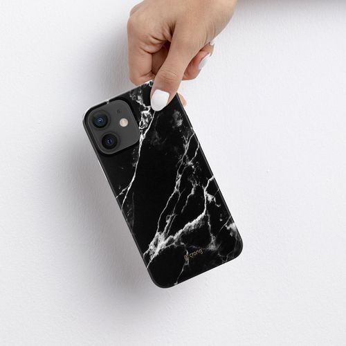 Crong Marble Case - Etui iPhone 12 Mini (czarny) na Arena.pl