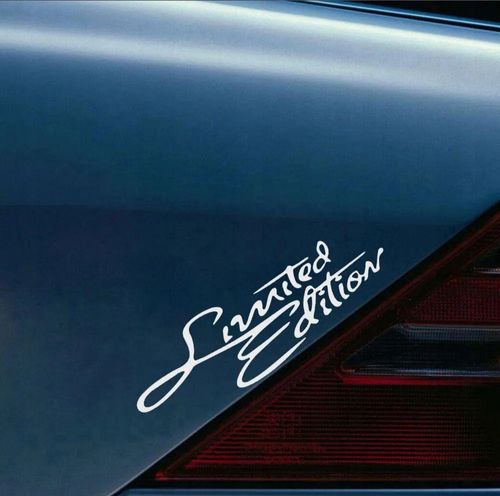 Naklejka Stylowy Napis Kursywa Biały Limited Edition White Ozdoba Tuning na Arena.pl