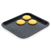 Blacha Emaliowana Niska do Pieczenia Ciastek Warzyw Piekarnika 41,5x37 cm