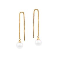 Srebrne kolczyki KSN2681Y - Naturalne Perły hodowane słodkowodne