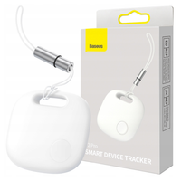 lokalizator bluetooth baseus t2 pro ze smyczą (biały)