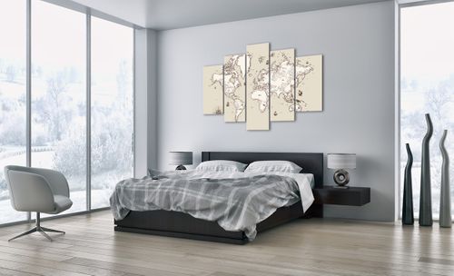 Obraz Na Płótnie - Mapa Kontynent - 150X100 Cm - Ea150X100-2910 na Arena.pl