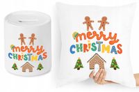 Na Święta Zestaw Poduszka + Skarbonka Prezent Z Nadrukiem Ze Zdjęciem