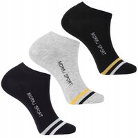 Stopki Skarpetki Męskie Bawełniane Skarpety z Napisem MORAJ 3-PARY 39-42