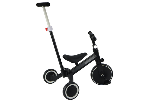 Rower Trójkołowy PRO50 Rowerek Z Rączką Do Prowadzenia Czarny na Arena.pl