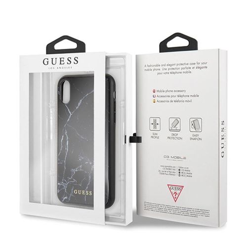Etui Guess Marble do iPhone XR (czarny) na Arena.pl