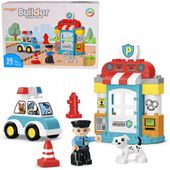 KLOCKI KONSTRUKCYJNE BUILDER KOMISARIAT POLICJI 35el FIGURKI ZESTAW