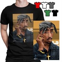 KOSZULKA T-SHIRT MĘSKI WZORY DO WYBORU - 2PAC RAP RAPER HIP HOP - XXL