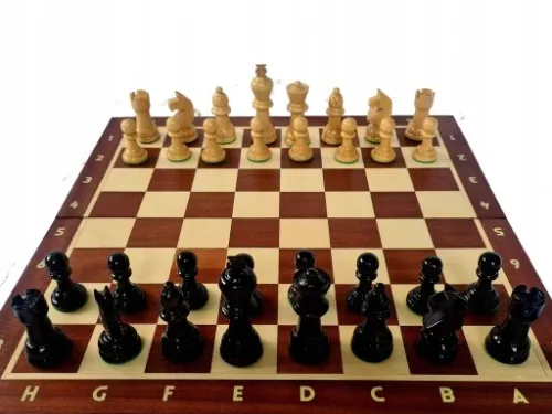 Szachy wykonane z Mahoniu i Jawora DUŻE - PRODUCENT na Arena.pl