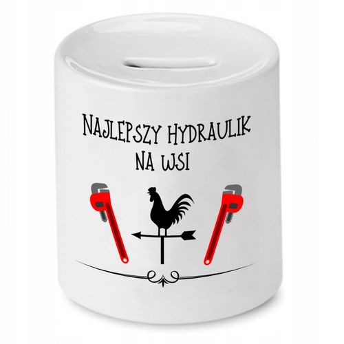 Skarbonka Dla Hydraulika Najlepszy Na Wsi Z Nadrukiem Ze Zdjęciem na Arena.pl