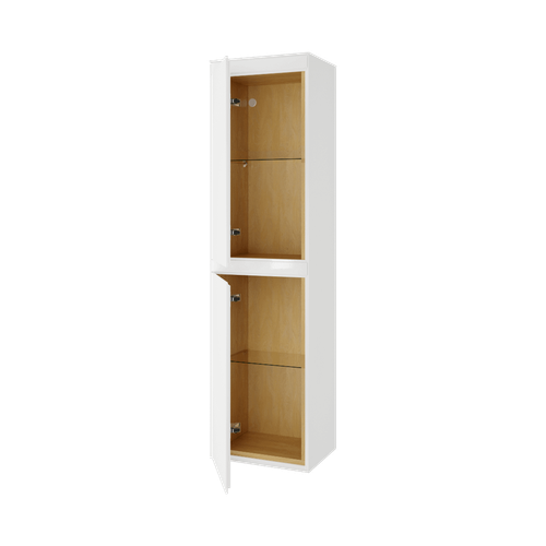 Finli szafka wisząca boczna 150 cm,  wysoka, biały połysk na Arena.pl