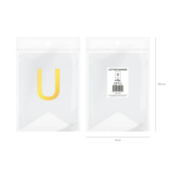 Baner DIY 16 cm - literka U zdjęcie 12