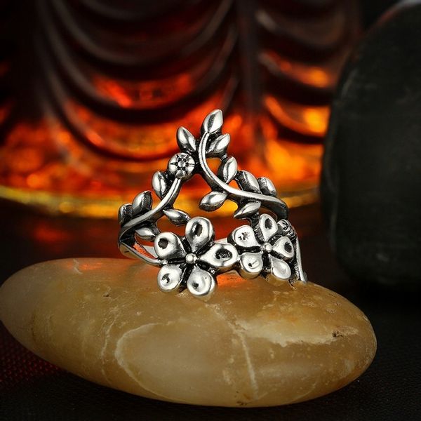 Srebrny ZESTAW PIERŚCIONKÓW RETRO PUNK BOHO 82 zdjęcie 8