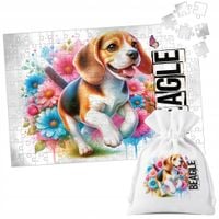 PUZZLE TRADYCYJNE - PIES PSY PIESEK RASA BEAGLE - 120 el