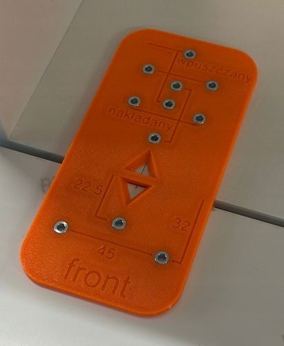 Szablon do prowadników puszek zawiasów nakładanych wpuszczanych na Arena.pl