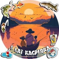 OPŁATEK NA TORT 20CM - RYBY HOBBY WĘDKARZ + IMIĘ + ! 15CM 18CM