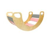 bujak drewniany wielokolorowy różowo-szary