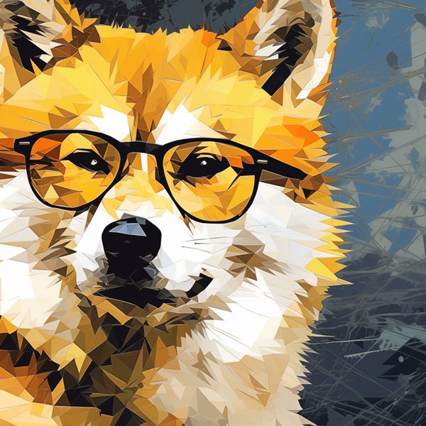 Plakat 30x30cm Intelektualny Psiak zdjęcie 1