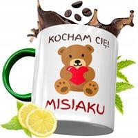 Kubek Zielony Na Walentynki Dla Zakochanych Z Nadrukiem Ze Zdjęciem