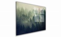 OBRAZ NA SZKLE PROSTOKĄTNY 90x60cm 027 Gęsty las