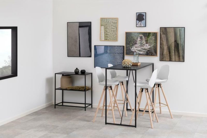 Stołek barowy Oslo biały wood zdjęcie 2