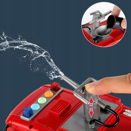 STRAŻ POŻARNA WÓZ SAMOCHÓD STRAŻACKI Z NAPĘDEM LEJE WODĄ ŚWIATŁO DŹWIĘK na Arena.pl