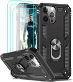 LeYi Pancerne Etui Ochonne do iPhone 13 Pro Max Uchwyt na Palec Czarne