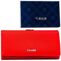 portfel damski ze skóry ekologicznej w czerwonym kolorze zamykany