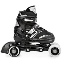 Rolki Łyżwy Wrotki 4w1 Regulowane RAVEN Helixi Black/Grey 34-37 Kółko LED