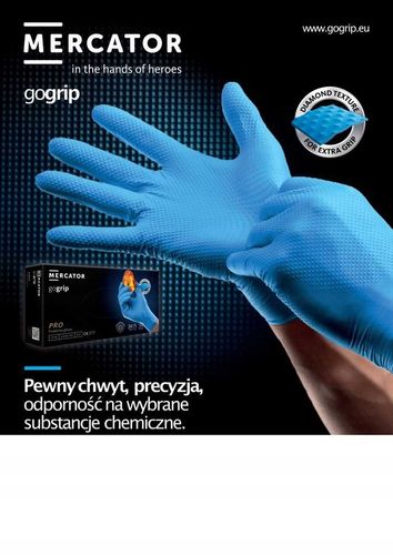 Rękawice Nitrylowe 50 szt. 9-L Gogrip Blue na Arena.pl