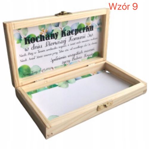 Personalizowane pudełko na banknoty prezent komuni na Arena.pl