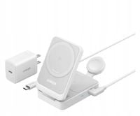 Ladowarka Anker MagGo Wireless Charging Station 15W Foldable 3-in-1 White 2