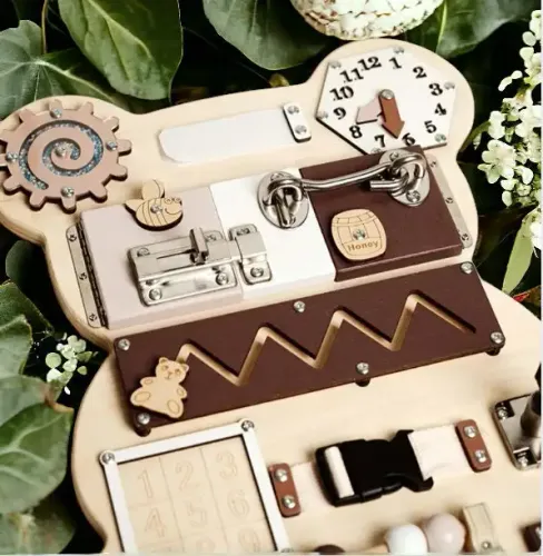 tablica manipulacyjna Miś - drewno na Arena.pl