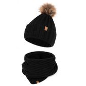 Zimowy zestaw damski czapka+szal H23508+H23510 Heyo